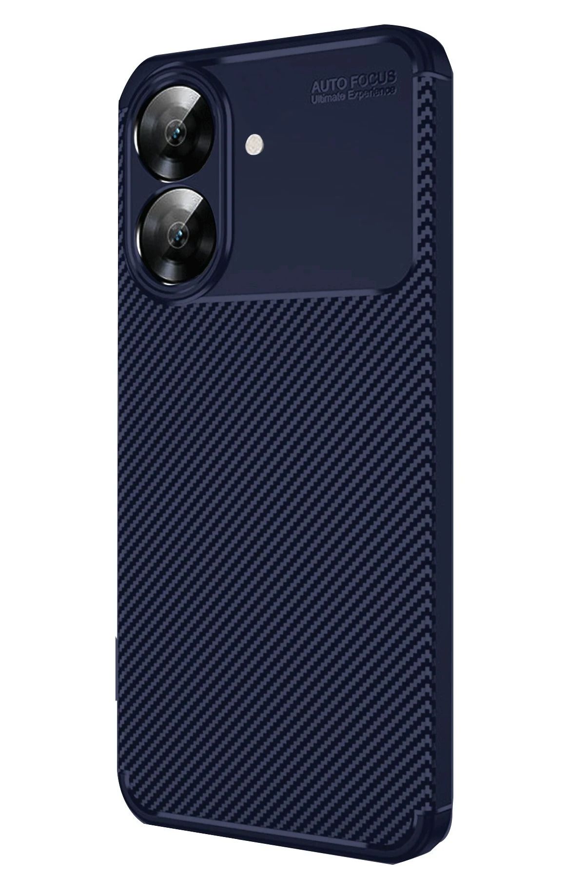 NewFace Realme Note 60 Kılıf Auto Focus Karbon Kapak - Lacivert WLZOR