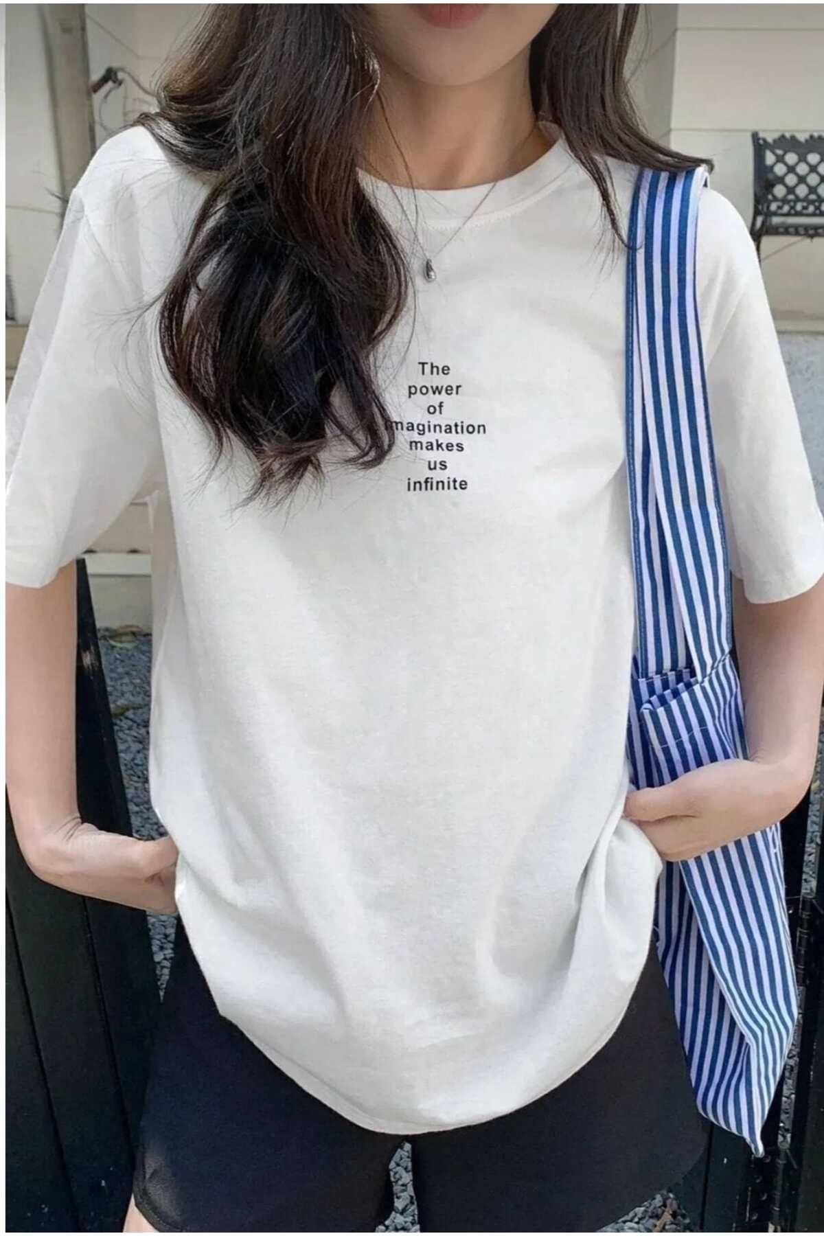 TekTarzz Unisex The Of Makes Baskılı Oversize Tshirt