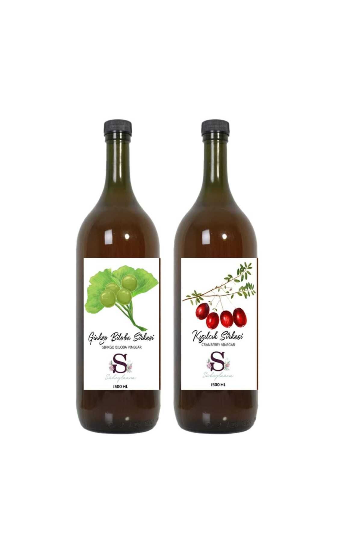 Süheylaana Doğal Ginkgo Biloba Sirkesi 1500 Ml - Doğal Kızılcık Sirkesi 1500 Ml