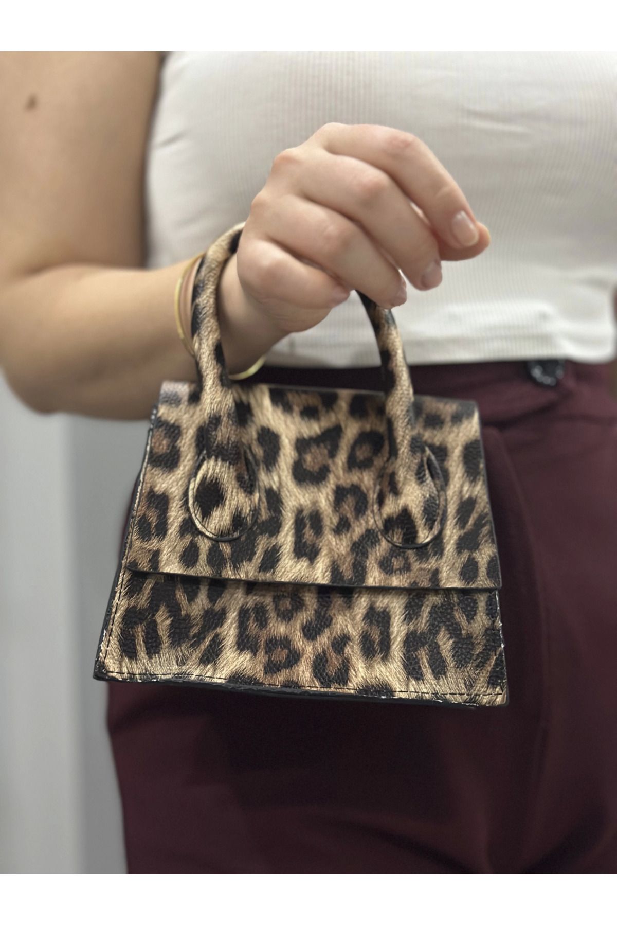 FTA TİCARET luxe leopar cilt çanta