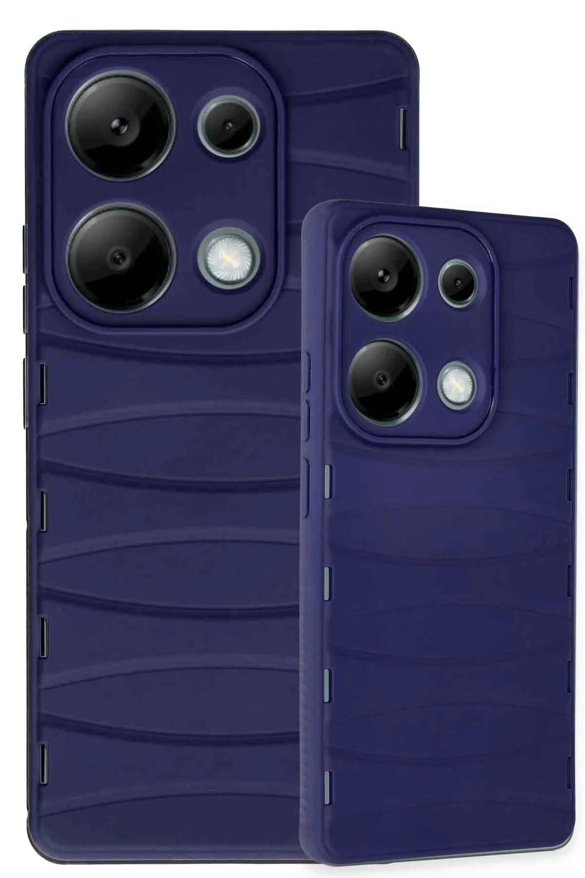 NewFace Xiaomi Redmi Note 13 Pro 4G Kılıf Bibercas Silikon Kapak - Lacivert BSTMY