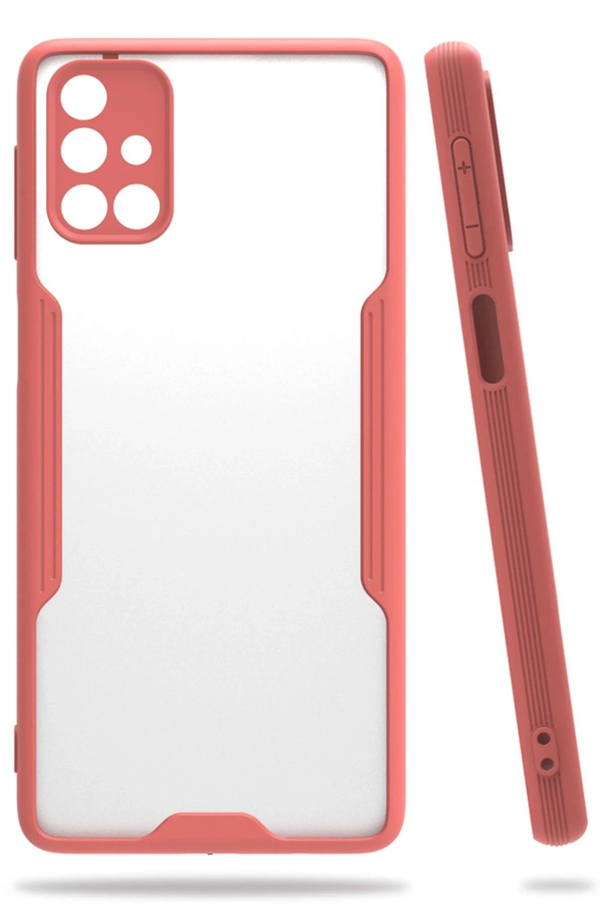 NewFace Samsung Galaxy M31S Kılıf Platin Silikon - Pembe BSTMY
