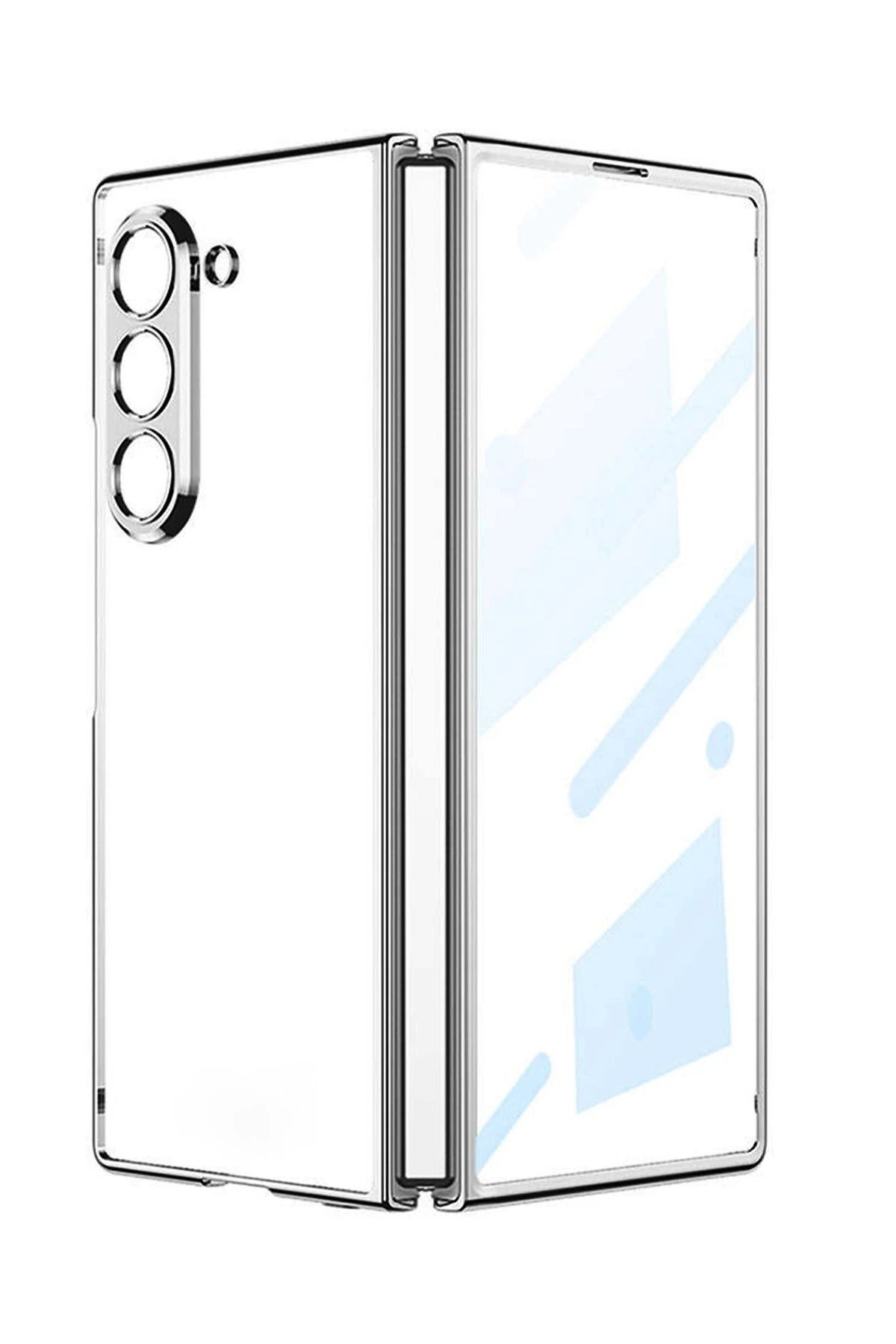 NewFace Samsung Galaxy Z Fold 5 Kılıf Fold Element Kapak - Gümüş BSTMY