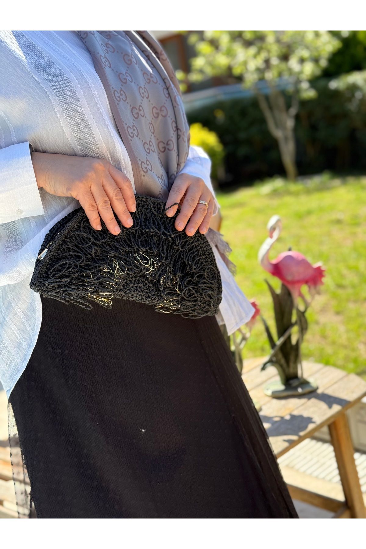 PIRILTI El yapımı tasarım clutch portföy