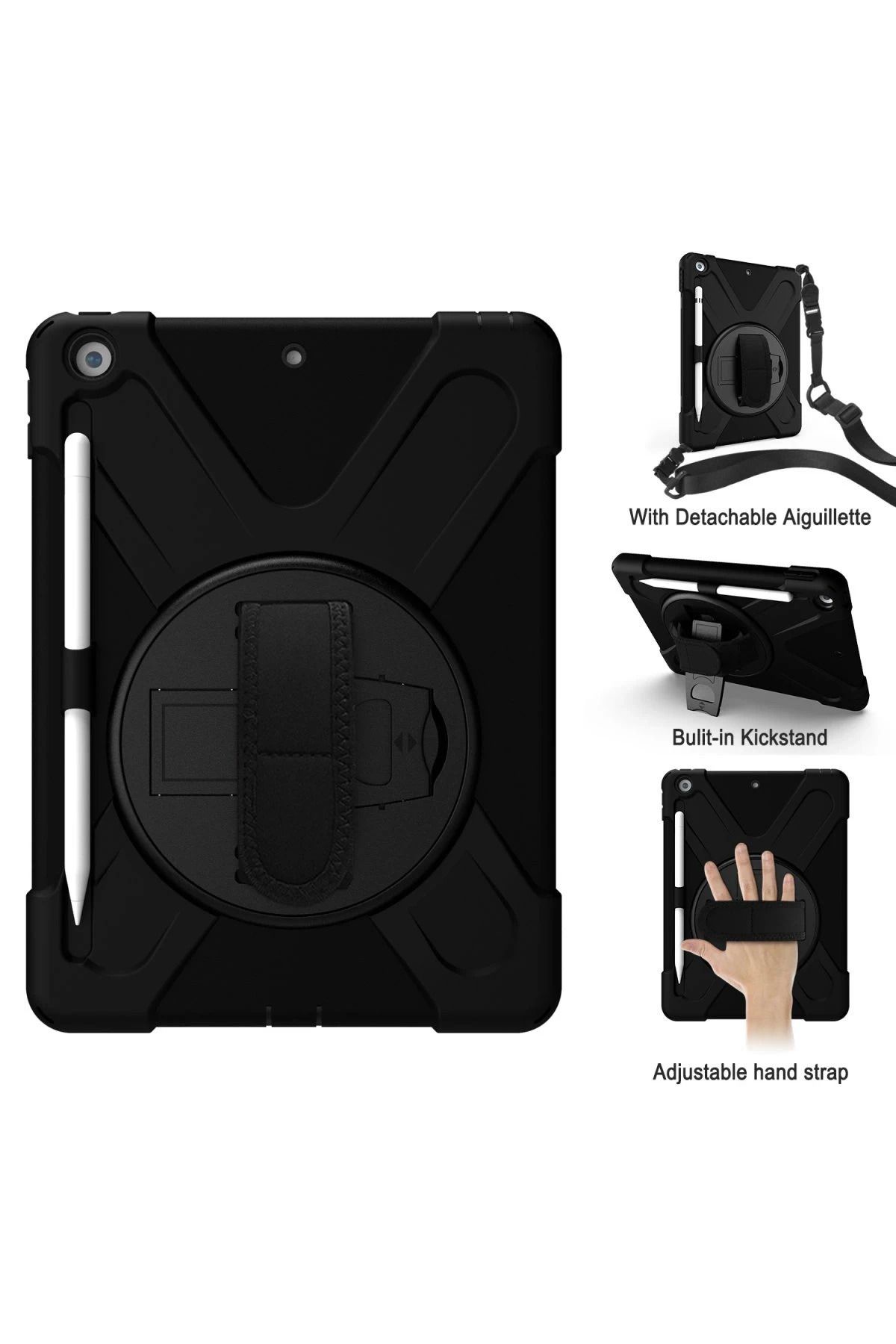 NewFace iPad Pro 13 (2024) Kılıf Amazing Tablet Kapak - Siyah BSTMY