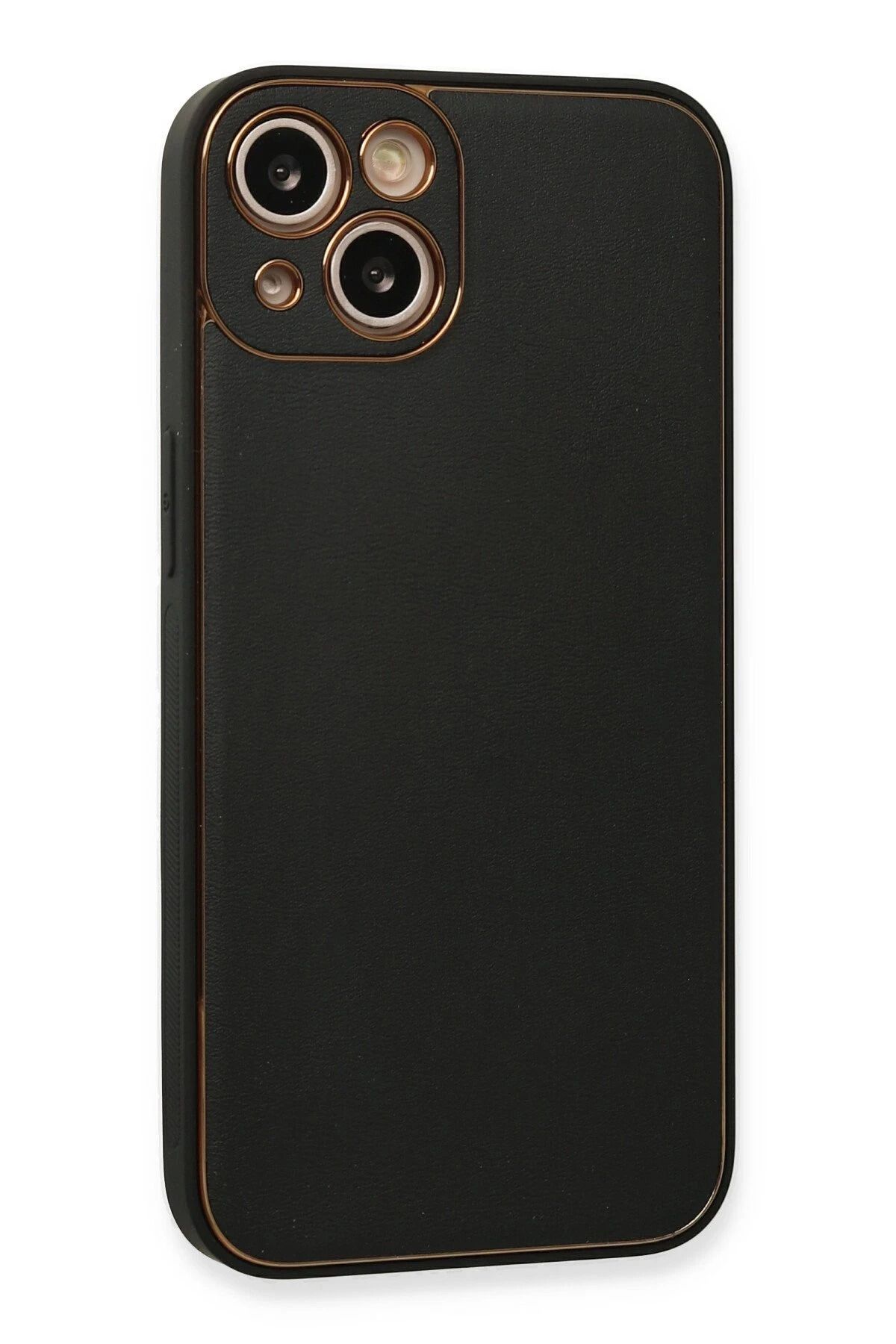 NewFace iPhone 13 Kılıf Coco Deri Silikon Kapak - Siyah BSTMY