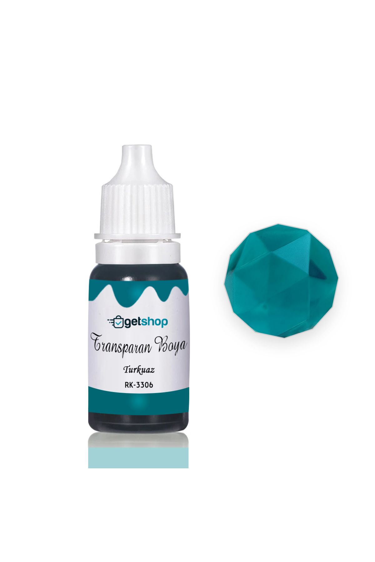 Getshopmini Epoksi Transparan Boya Pigment Turkuaz - 15ml