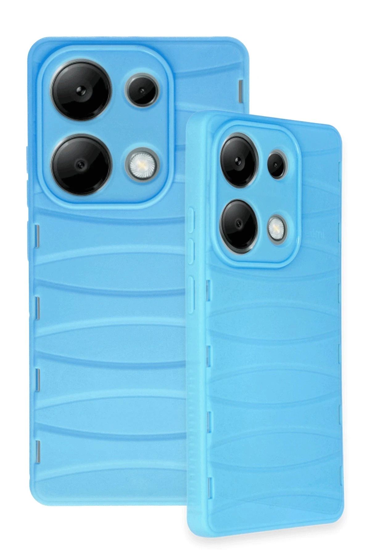 NewFace Xiaomi Redmi Note 13 Pro 4G Kılıf Bibercas Silikon Kapak - Mavi BSTMY