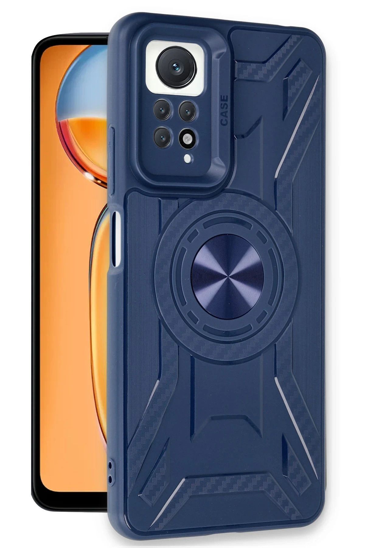 NewFace Xiaomi Redmi Note 12 Pro 4G Kılıf Lincoln Silikon - Lacivert GLSTD