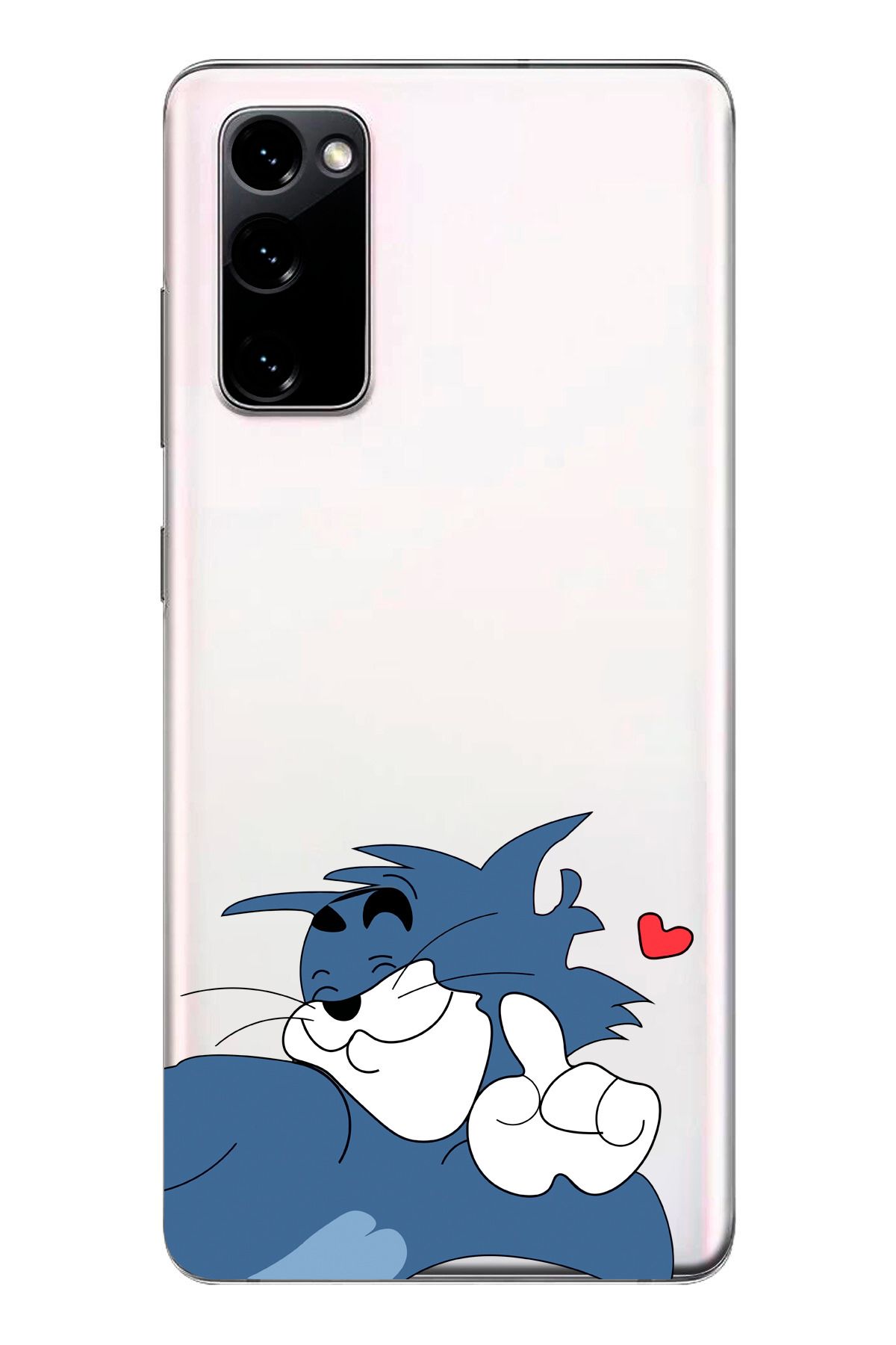 moonset Samsung Galaxy S20 FE Uyumlu Tom Tasarımlı Baskılı Şeffaf Telefon Kılıfı