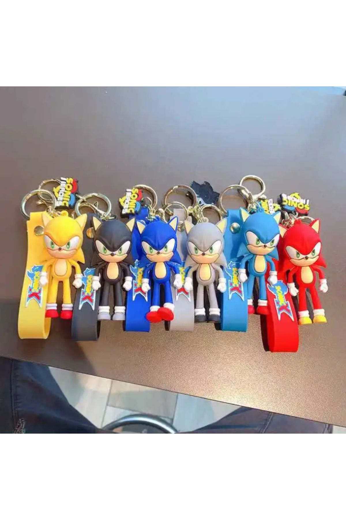 Bizde Ne Yok ki Sonic Knuckles 3d Büyük Boy Lüx Anahtarlık Oyuncak Ve Çanta Aksesuarı 6 adet