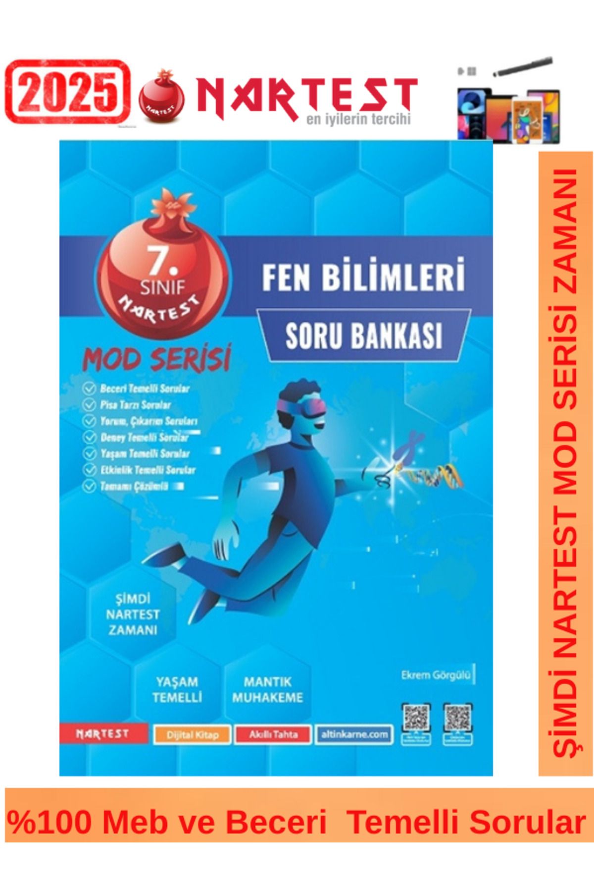 Fenomen Yayıncılık Nartest 2025 7.Sınıf Mod Serisi Fen Bilimleri Video Çözümlü Soru Bankası+Android Kalem