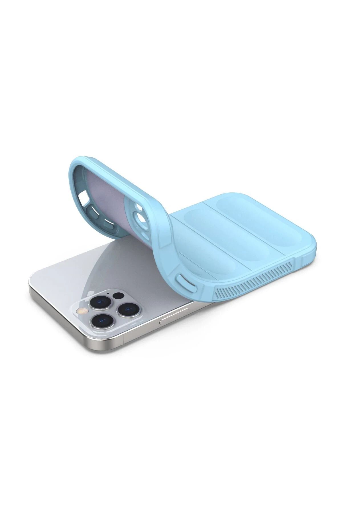 NewFace iPhone 12 Pro uyumlu Kılıf Optimum Silikon - Sky Blue SVLRS