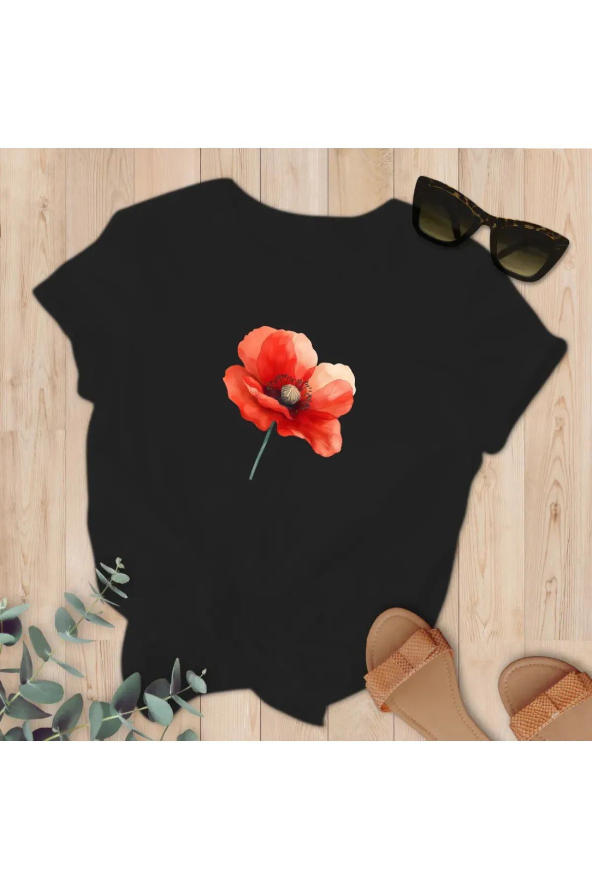 FeaR LeeS Poppy Baskılı Oversize T-shirt