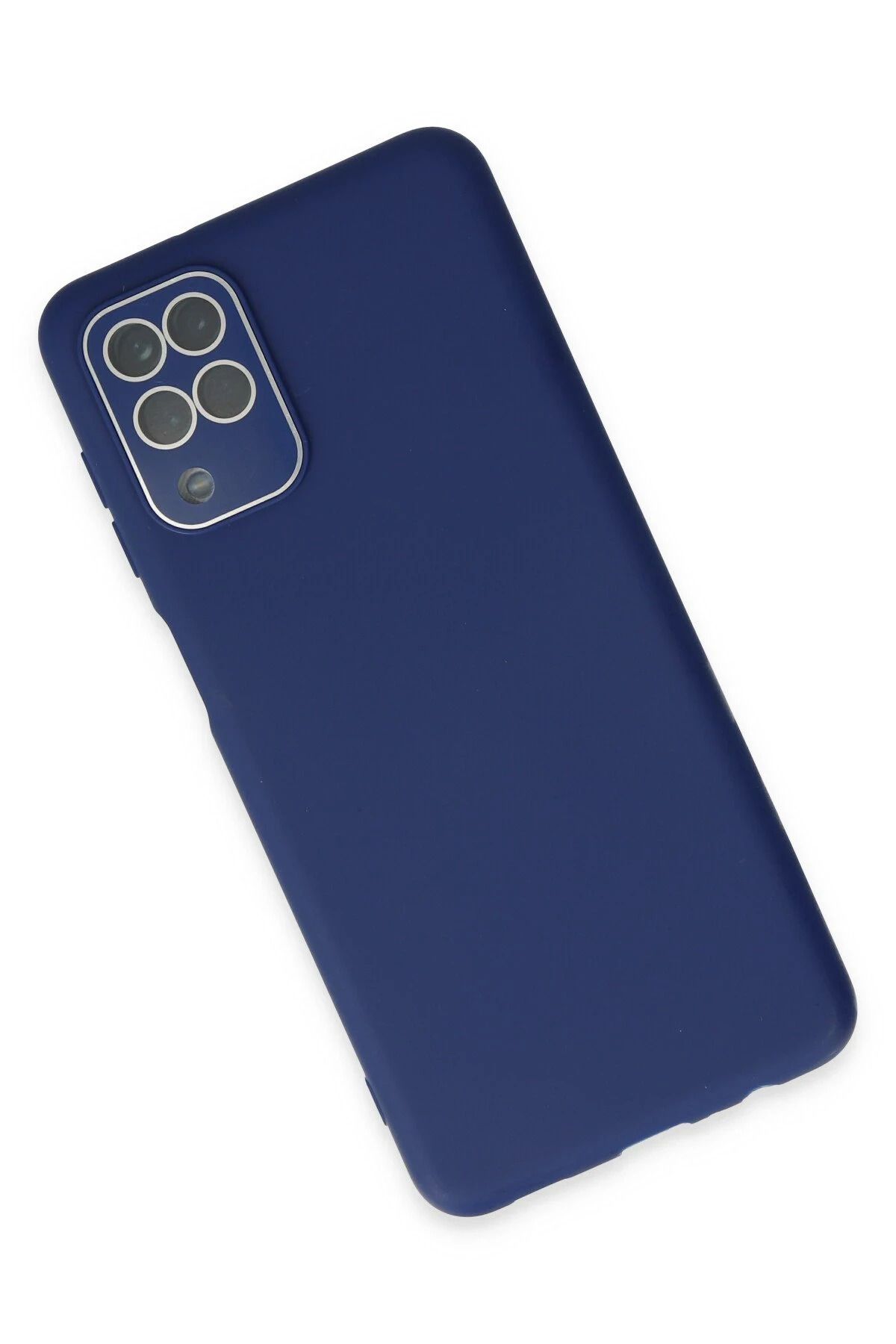 NewFace Samsung Galaxy A22 Kılıf Lansman Glass Kapak - Sky Blue BSTMY