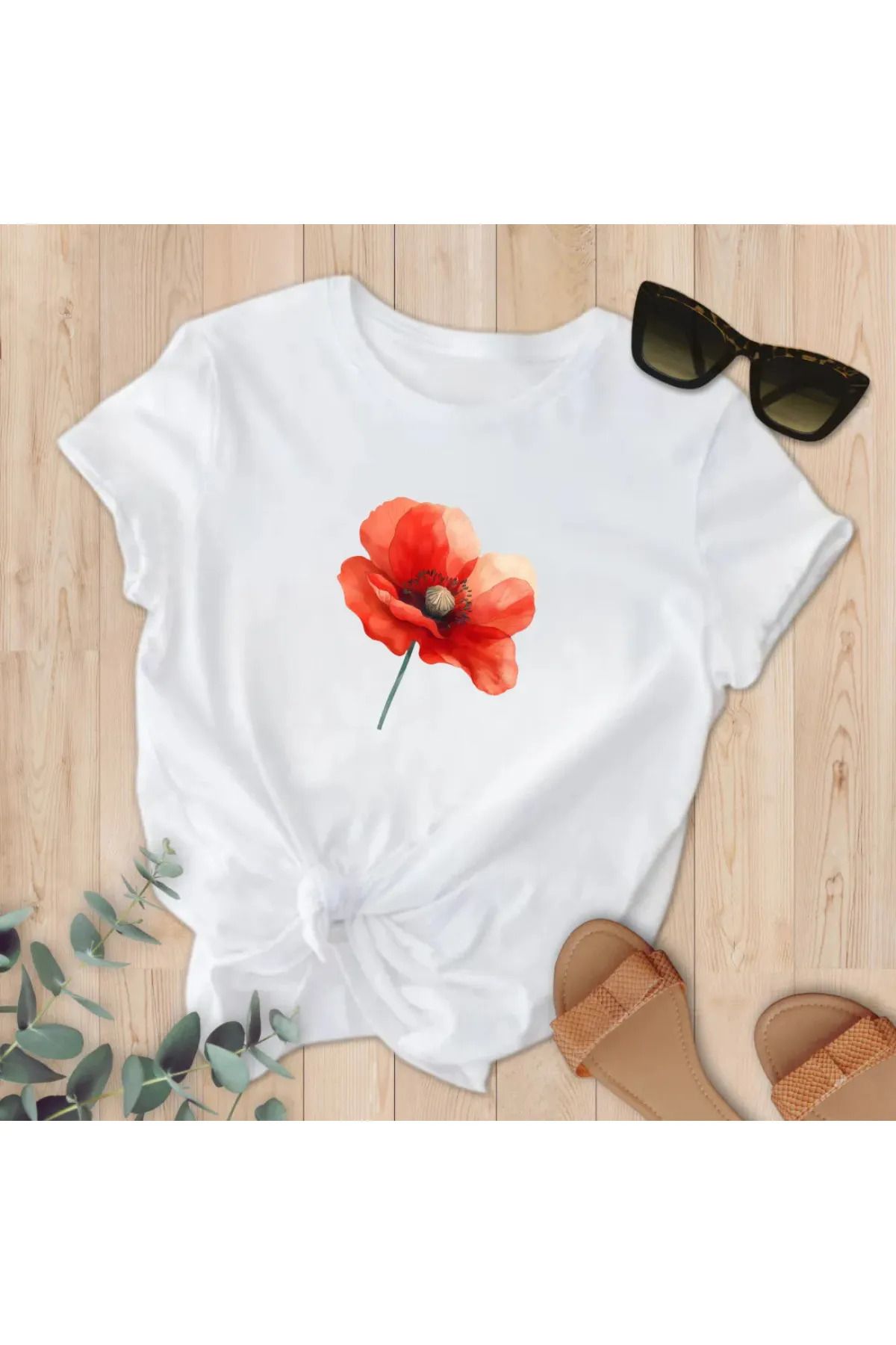 FeaR LeeS Poppy Baskılı Oversize T-shirt