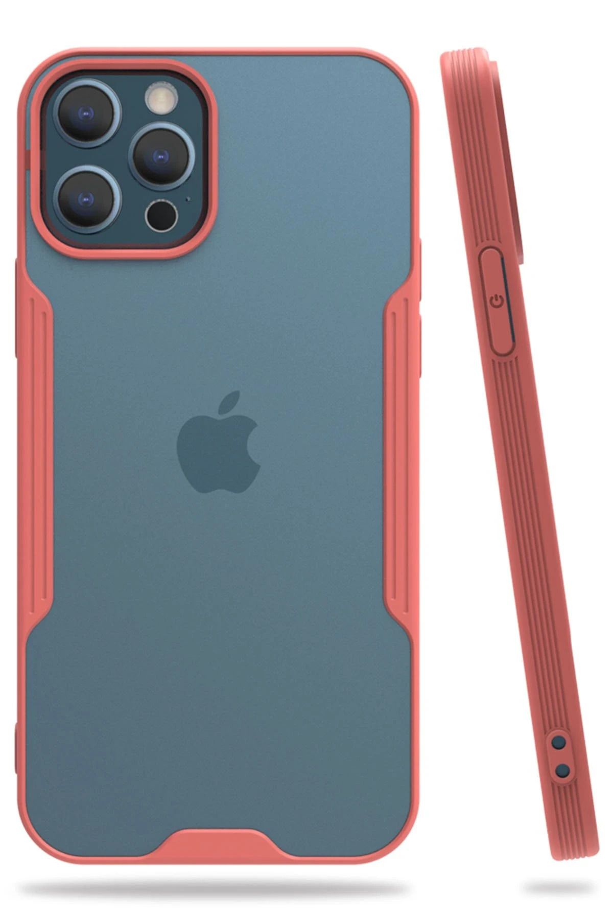 NewFace iPhone 12 Pro Max Kılıf Platin Silikon - Pembe BSTMY