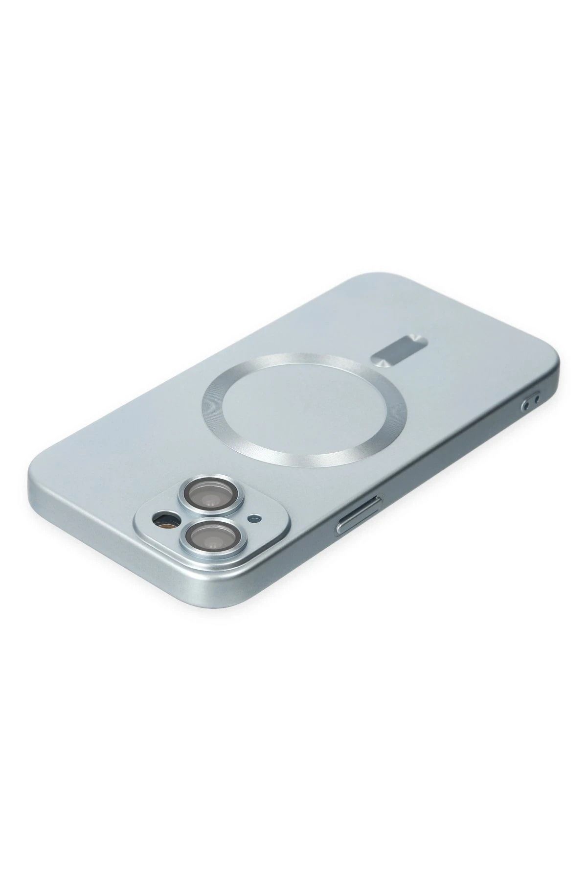 NewFace iPhone 14 Plus Kılıf Moshi Lens Magneticsafe Silikon - Sierra Blue BSTMY