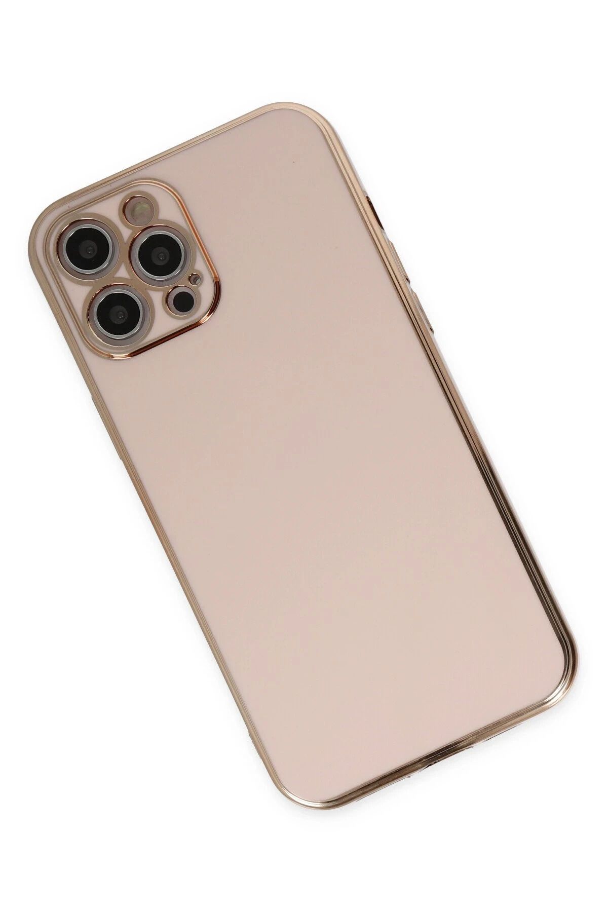 NewFace iPhone 12 Pro Kılıf Volet Silikon - Pembe BSTMY
