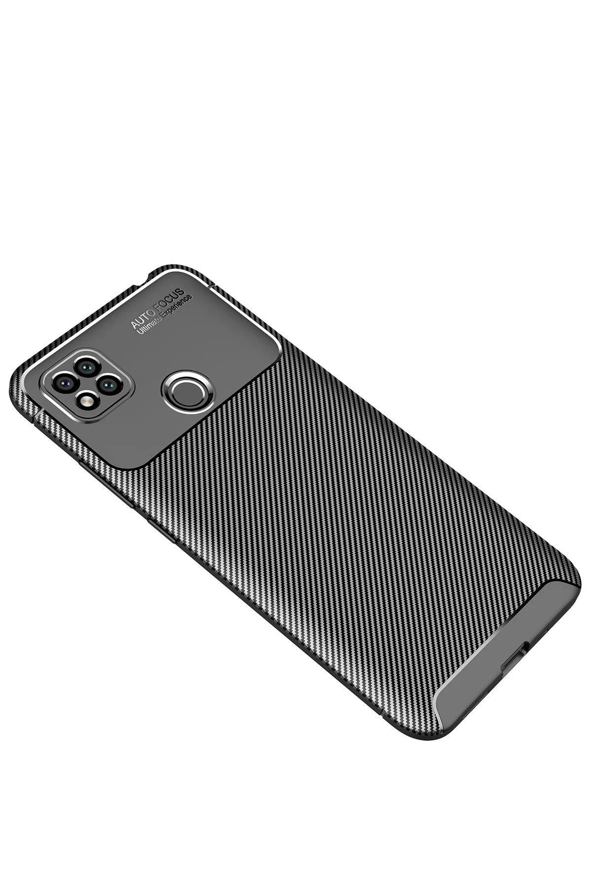 NewFace Xiaomi Redmi 9C Kılıf Auto Focus Karbon Kapak - Siyah BSTMY