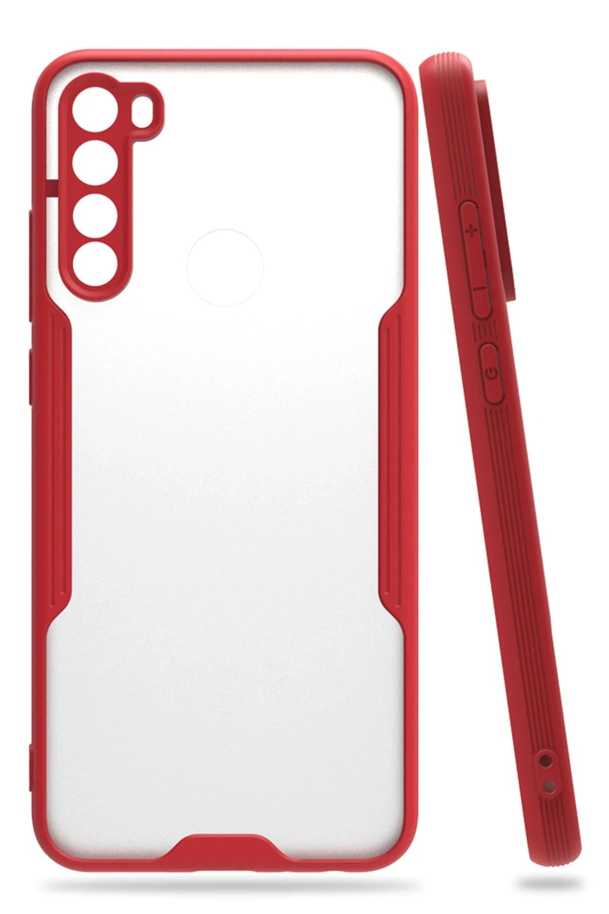 NewFace Xiaomi Redmi Note 8 Kılıf Platin Silikon - Kırmızı BSTMY