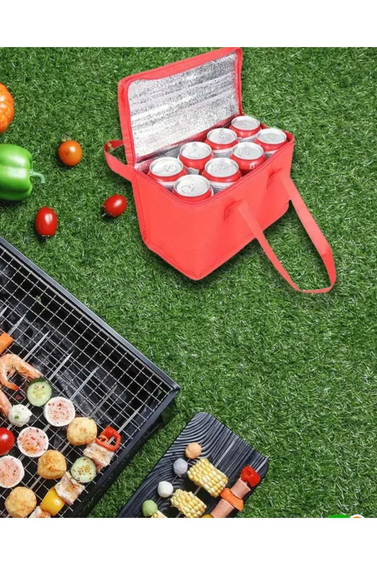 ÇEÇEN HOME Taşınabilir Katlanabilir Yalıtımlı YemeK Çantası -Dış Mekan Pikniği ve Paket Servis için İzoleli