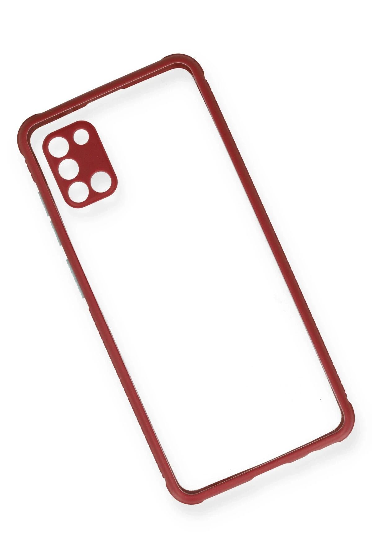 NewFace Samsung Galaxy A31 Kılıf Miami Şeffaf Silikon - Fuşya NRMSA