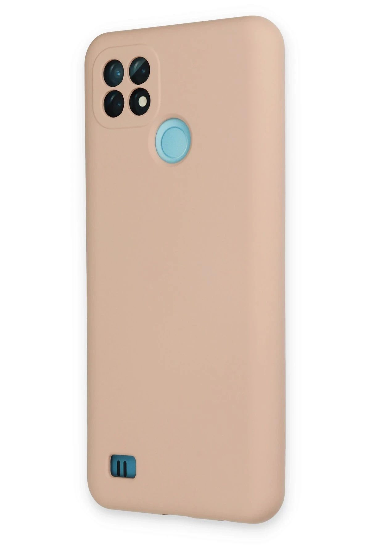 NewFace Realme C21 Uyumlu Kılıf Nano içi Kadife Silikon - Pudra SVLRS