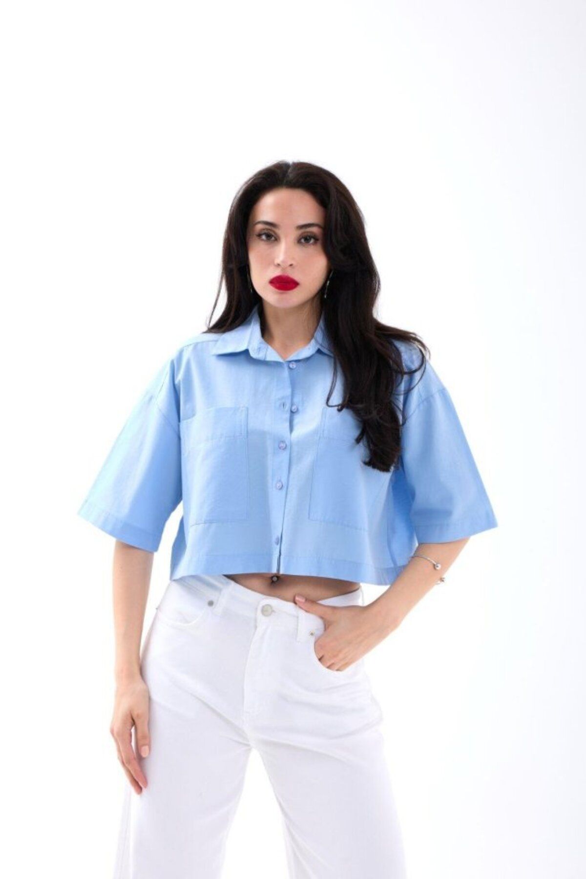 ARUZ MODA 4873 GÖMLEK-MAVİ