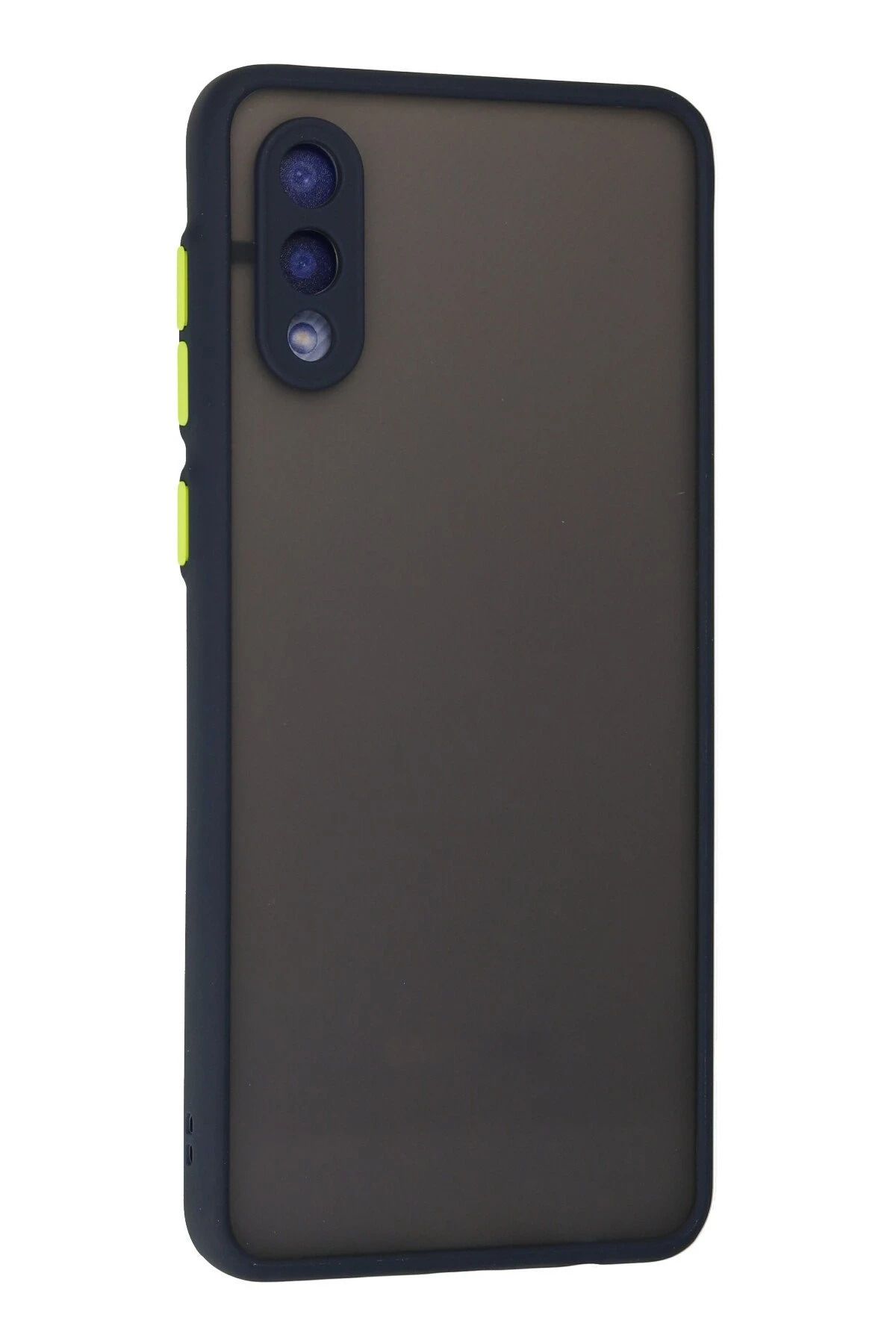 NewFace Samsung Galaxy A02 Kılıf Montreal Silikon Kapak - Lacivert SVLRS