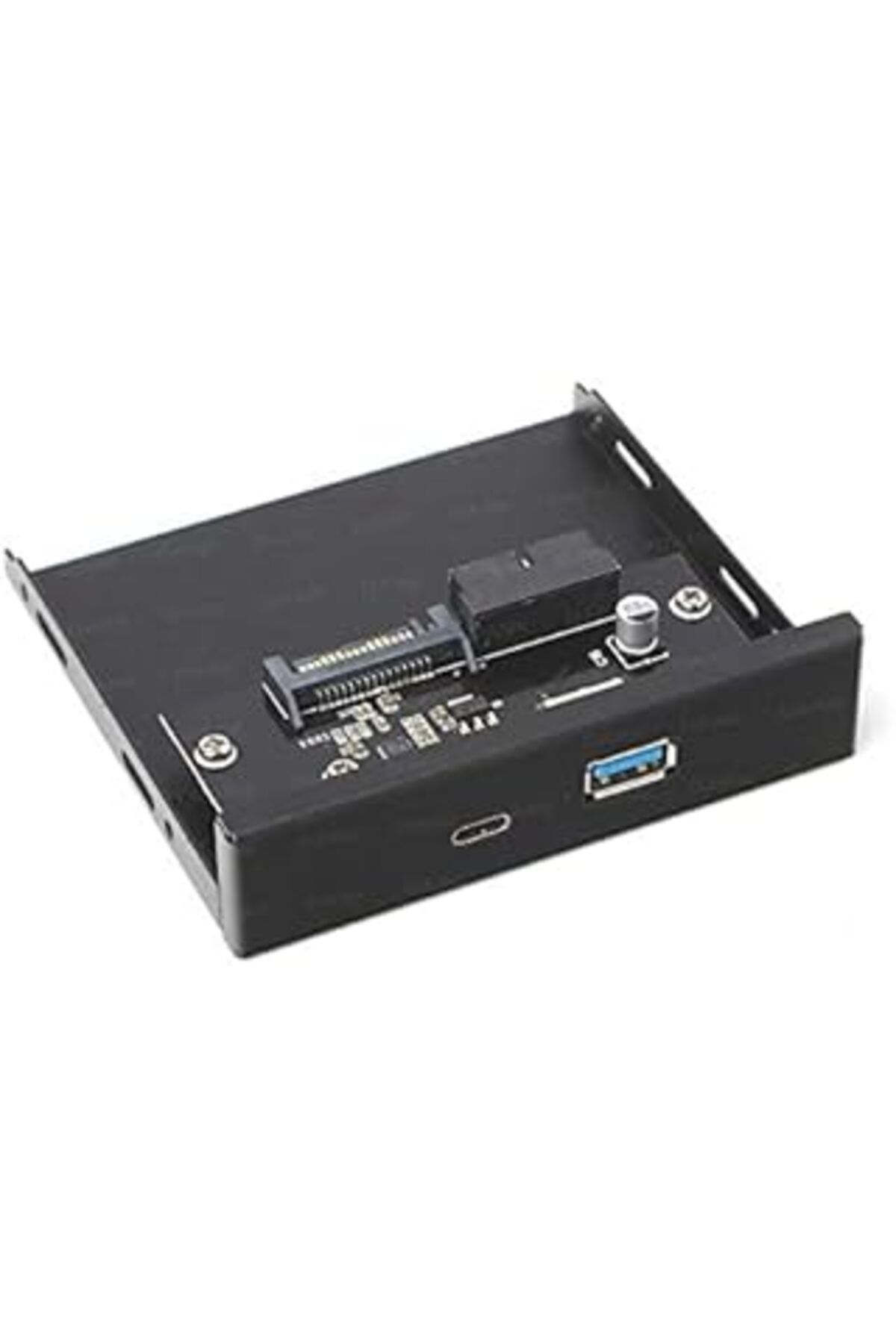 Pazarcan Dark 19Pin Usb 3,0 Anakart Bağlantısı - Usb 3,1 Type-C + Usb 3,0 Dönüştürücü 3,5" Ön Panel (Dk-Ac-U
