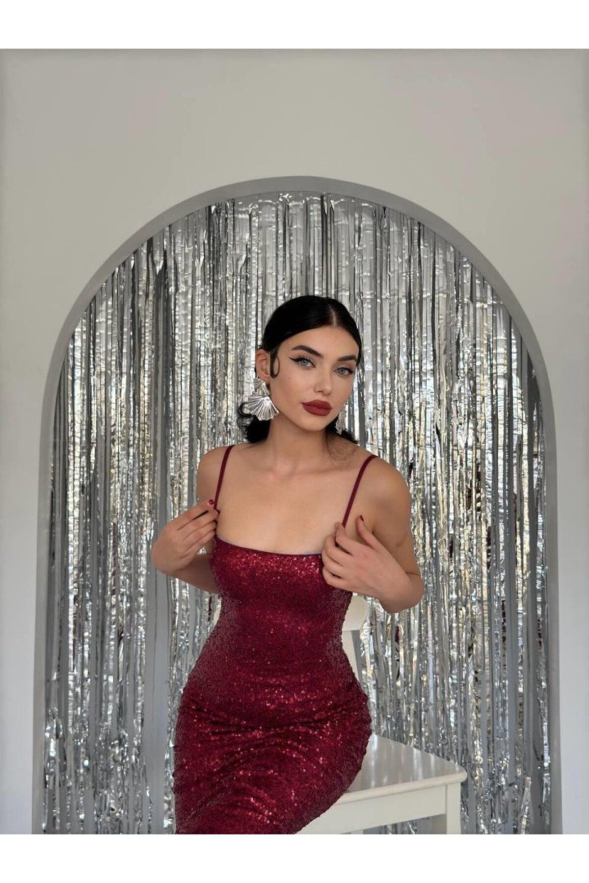 ARUZ MODA Woxo İp Askılı Elbise