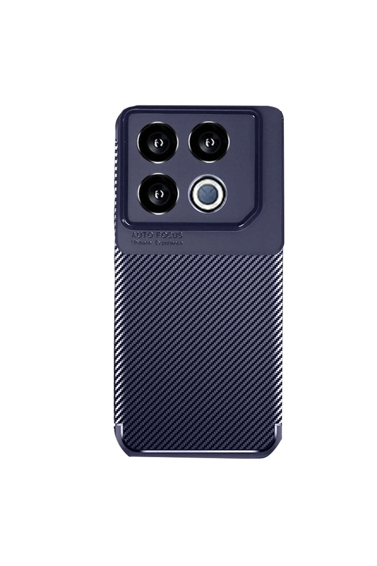 NewFace İnfinix GT 20 Pro Kılıf Auto Focus Karbon Kapak - Lacivert BSTMY