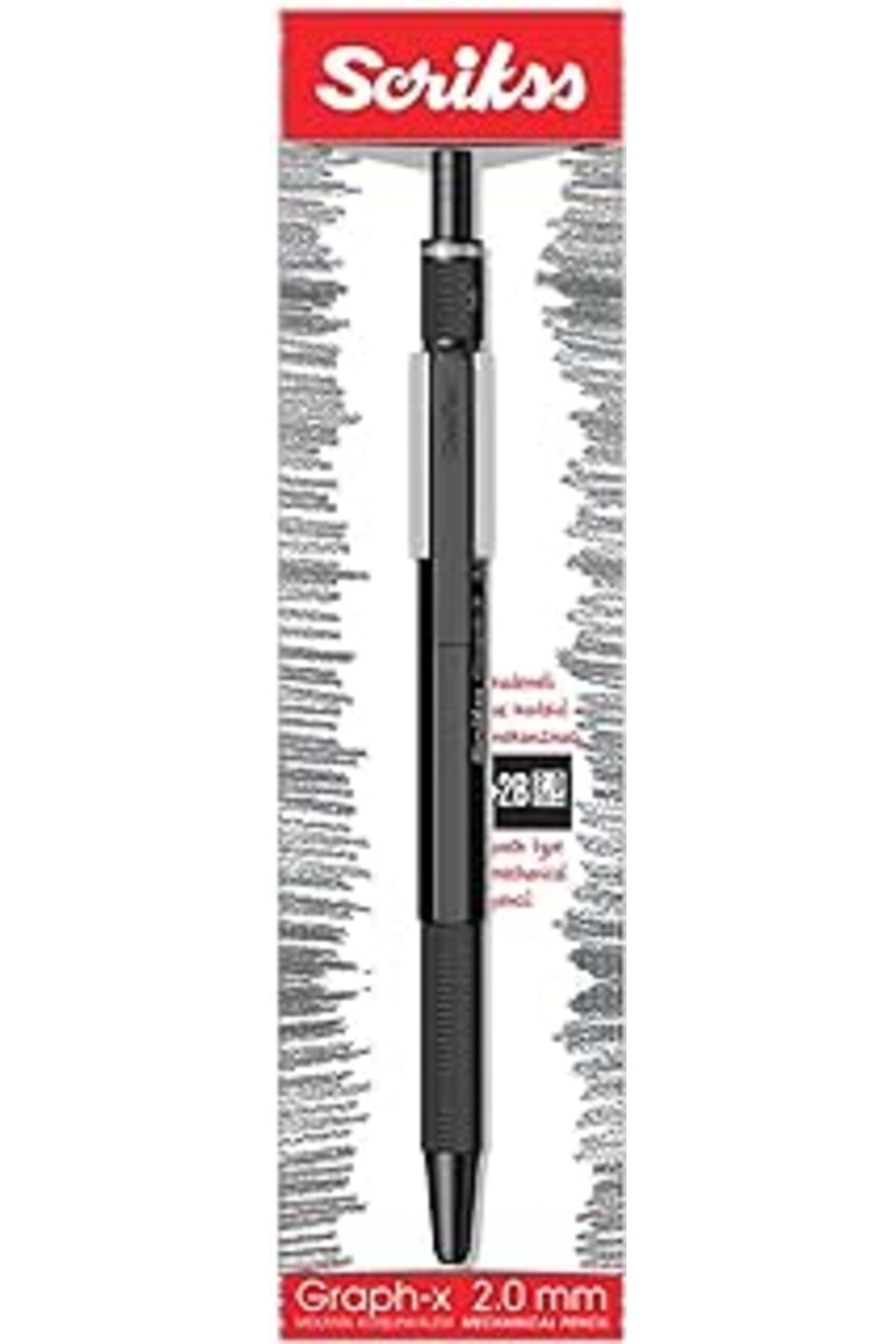 Hepta Collection Scrikss Office Graphx Mekanik Kurşun Kalem Mat Siyah 2 Mm