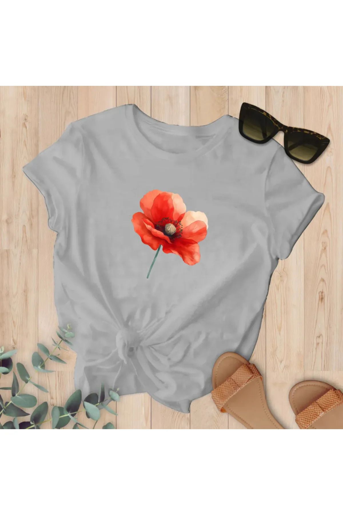 FeaR LeeS Poppy Baskılı Oversize T-shirt