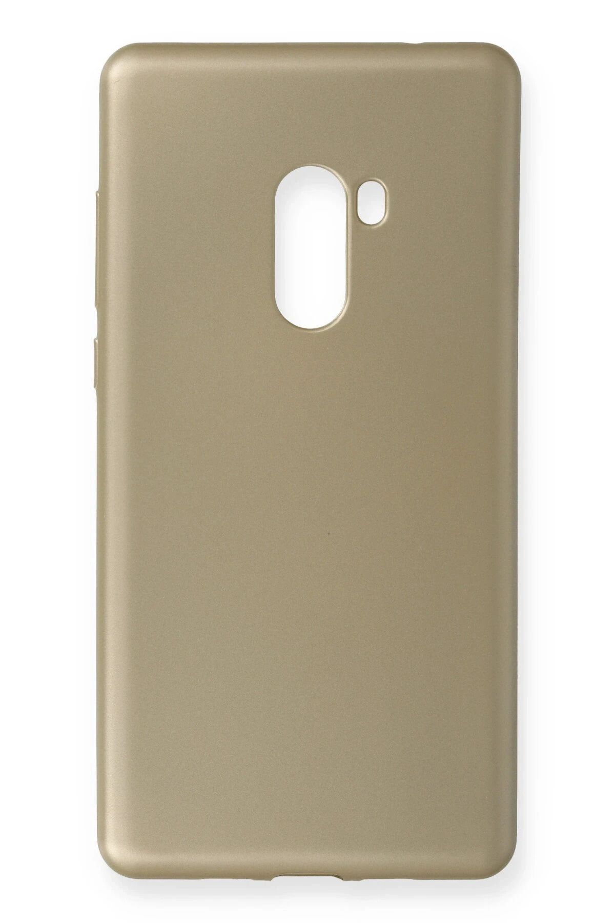 NewFace Xiaomi Mi Mix 2 Kılıf First Silikon - Gold GLSTD