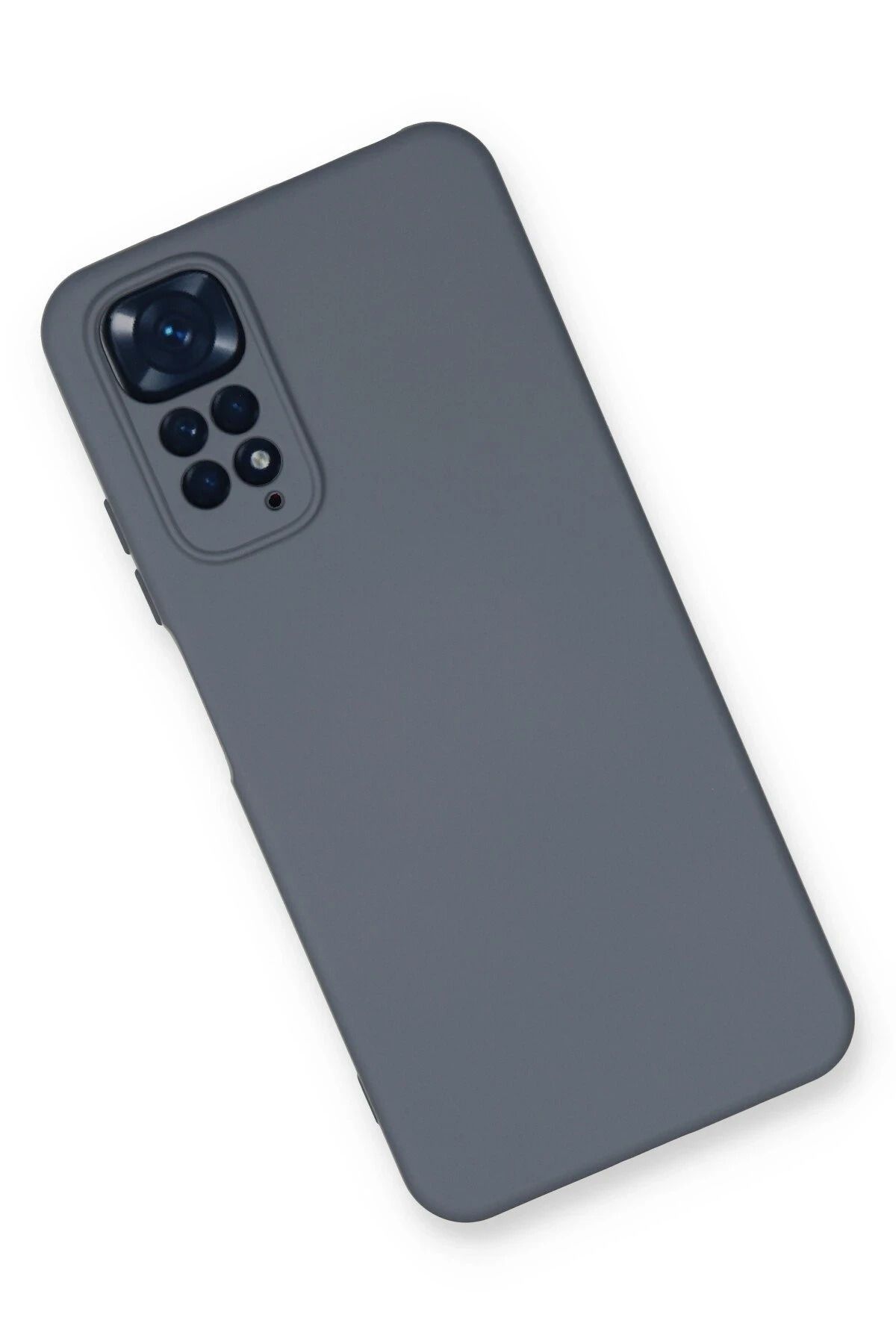 NewFace Xiaomi Redmi Note 11 Kılıf Nano içi Kadife Silikon - Gri BSTMY