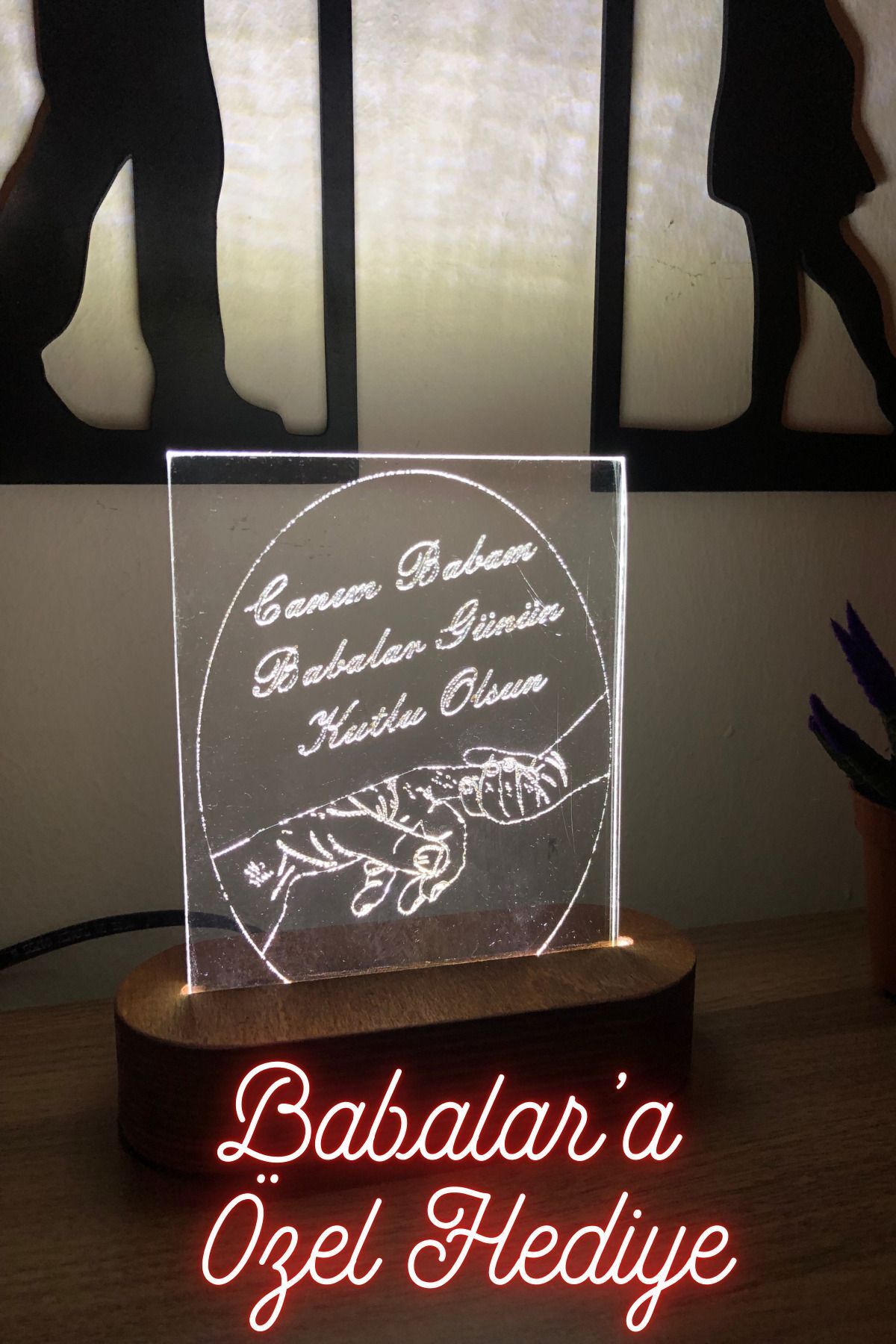 Tasarım Babalar Gününe Özel Hediye Gece Lambası(Kişiselleştirilebilir)