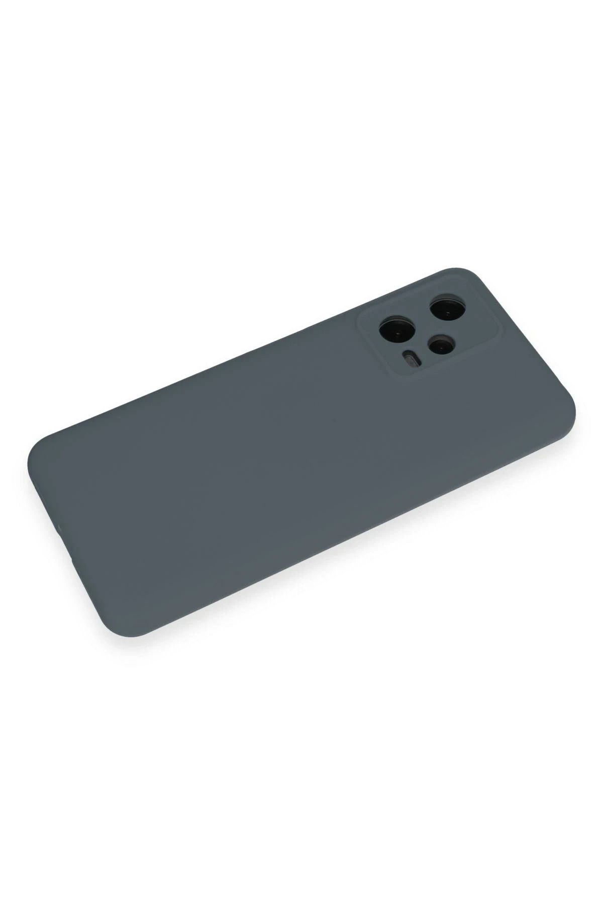 NewFace Xiaomi Redmi Note 12 Pro 5G Uyumlu Kılıf Nano içi Kadife Silikon - Gri BSTMY