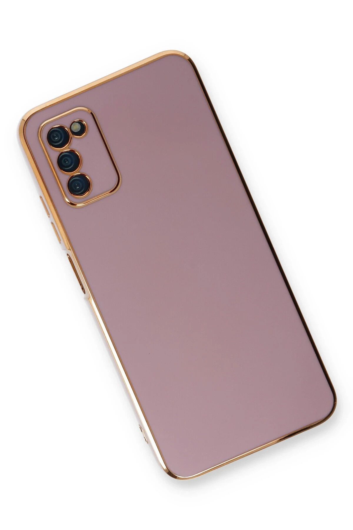 NewFace Samsung Galaxy A03S Kılıf Volet Silikon - Mor WLZOR