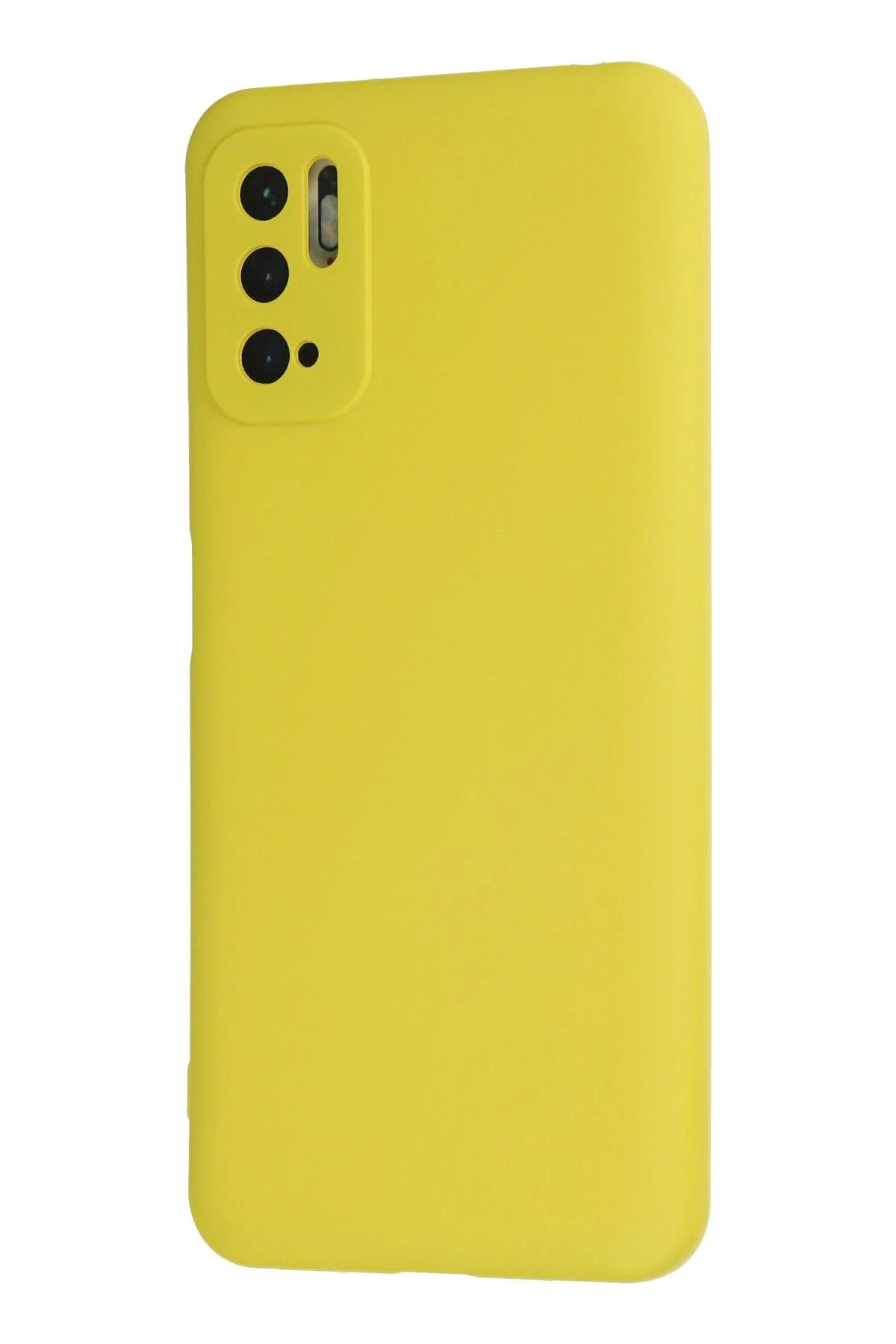 NewFace Xiaomi Redmi Note 10  uyumlu 5G Kılıf Nano içi Kadife Silikon - Sarı BSTMY