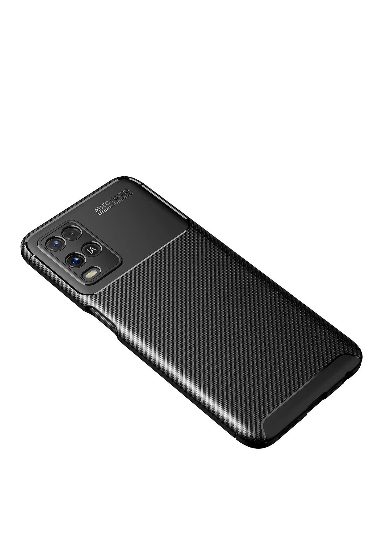 NewFace A54 4G Kılıf Auto Focus Karbon Kapak - Siyah NRMSA