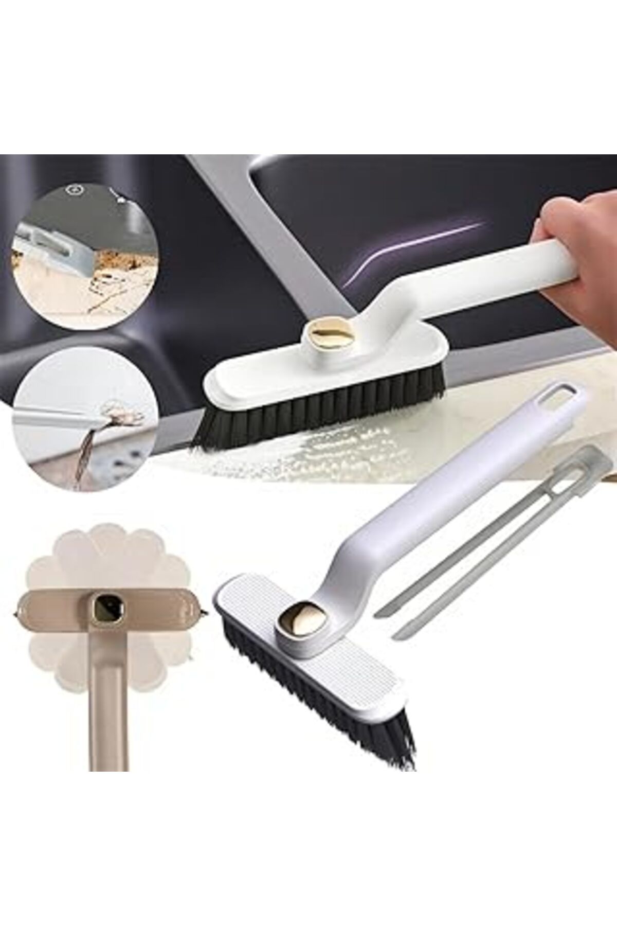 NZM TİCARET Kyrotech Lüks Sert Kıllı Köşe, Aralık, Derz, Banyo, Mutfak, Lavabo, Ayakkabı, Halı Temizleme Fırças