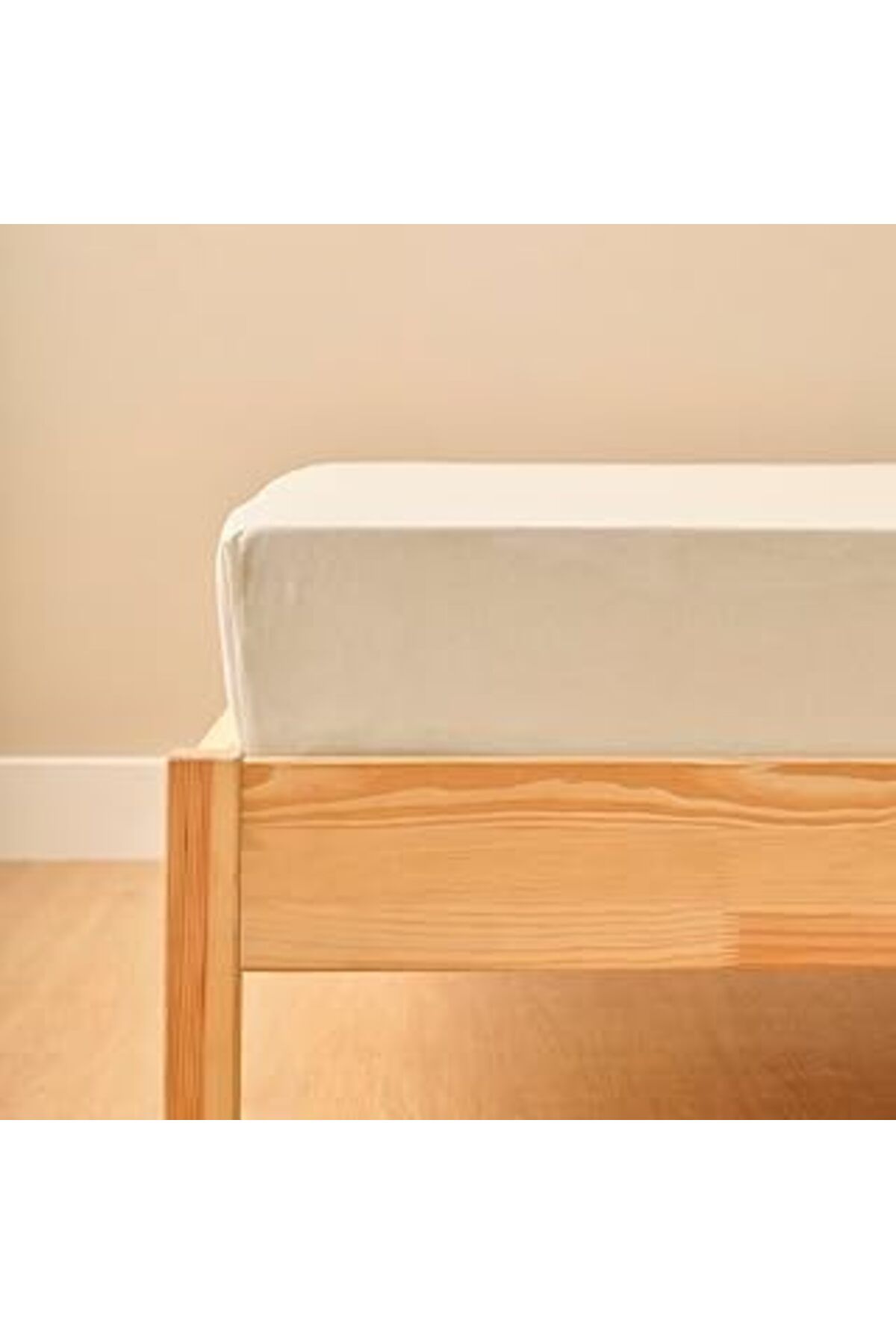 TBSProjects Bella Maison Basic Saten Düz%100 Pamuk Saten Çarşaf, Krem, King Size (260X280 Cm)