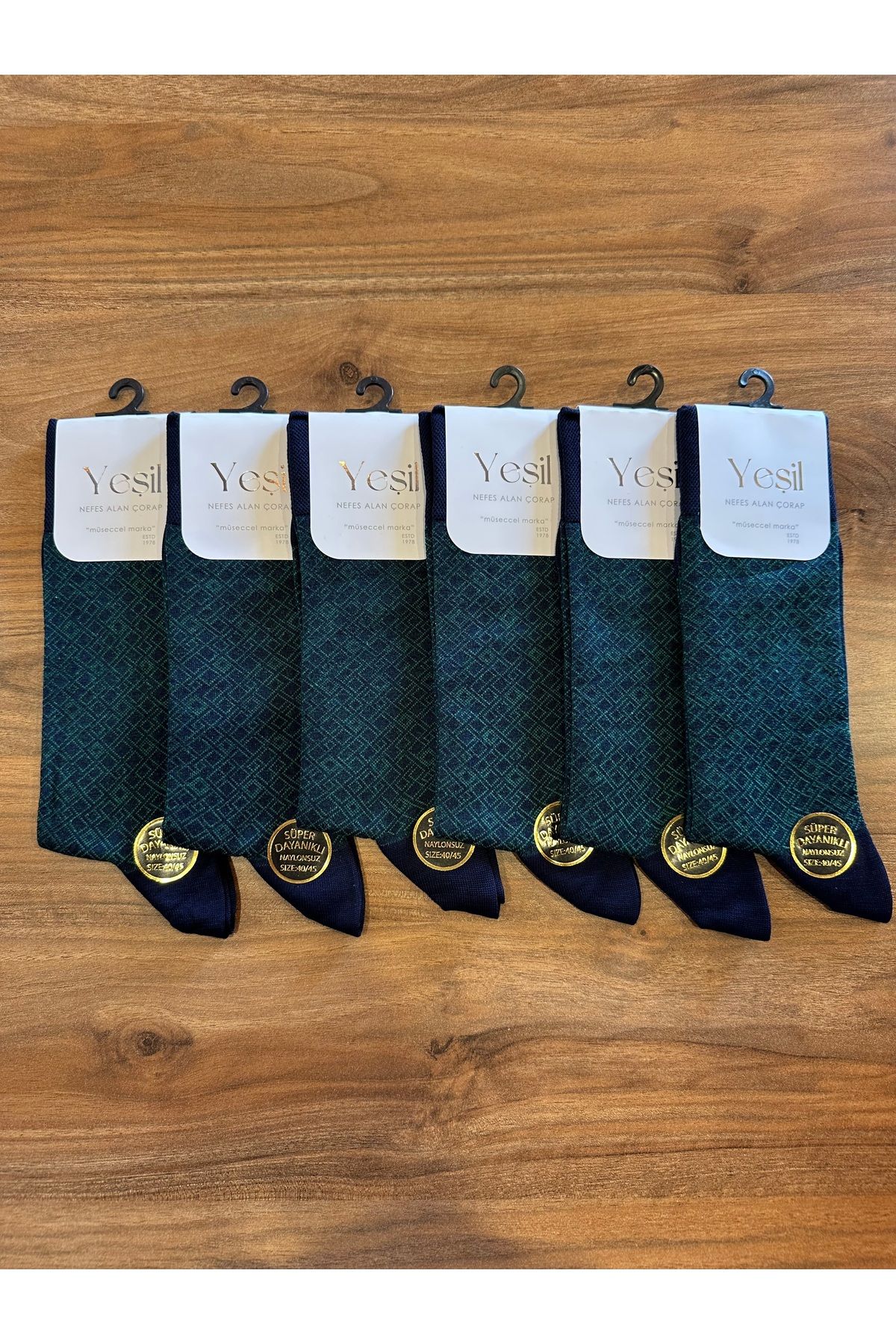 YEŞİL Bambu Pamuk Kaliteli Konforlu Sağlıklı Erkek Çorap 6’lı Paket