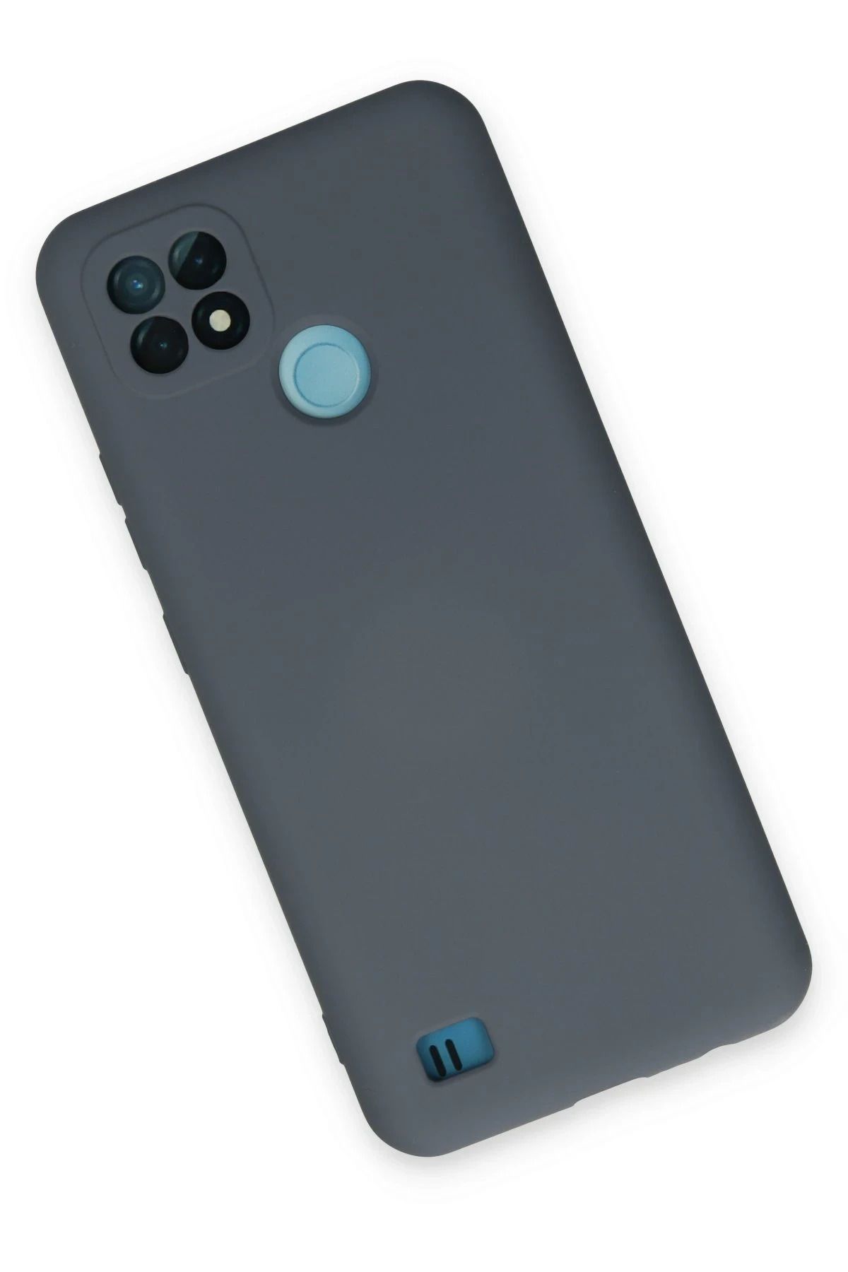 NewFace Realme C21 Kılıf Nano içi Kadife Silikon - Gri SVLRS uyumlu