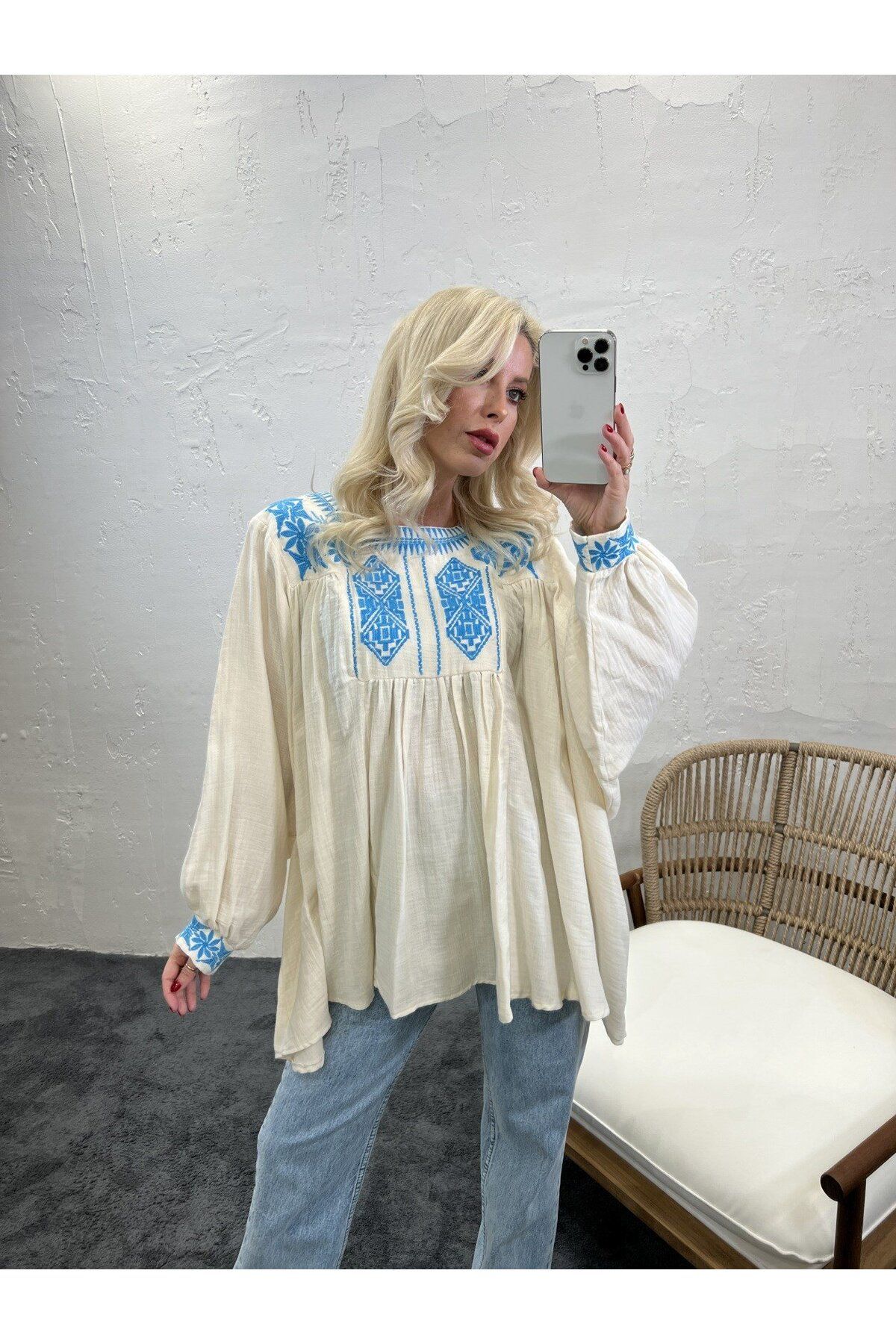ARUZ MODA 5756 GÖMLEK-MAVİ