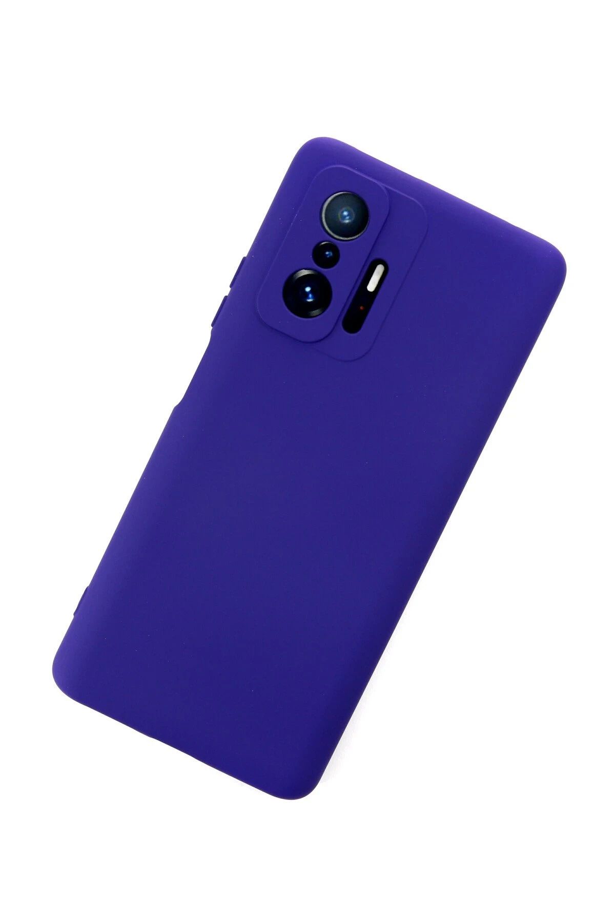 NewFace Xiaomi Mi 11T Pro Uyumlu Kılıf Nano içi Kadife Silikon - Mor BSTMY