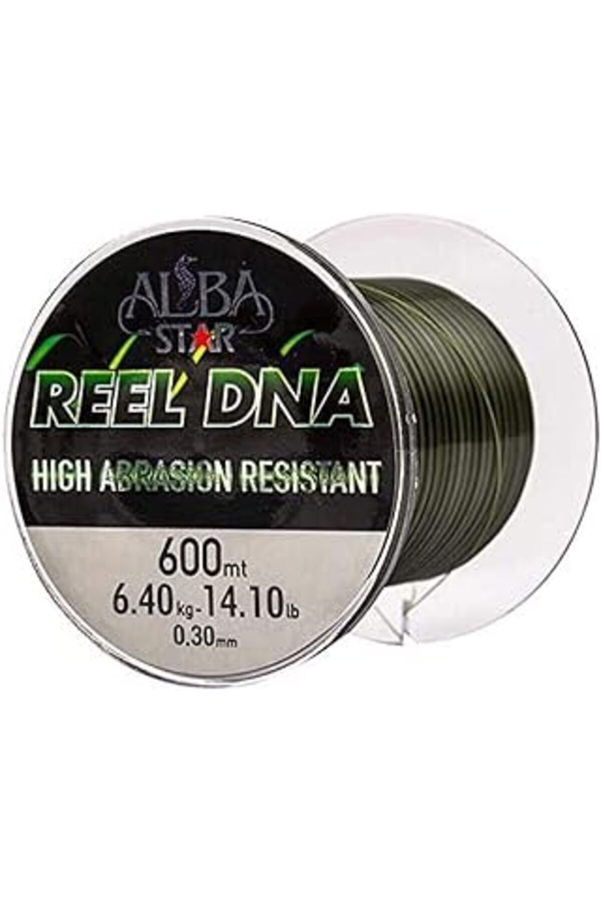 Pazarcan Alba Star, Albastar Reel Dna Misina Camuflaj 0.30Mm - 600Mt - 6.4Kg, Yeşil