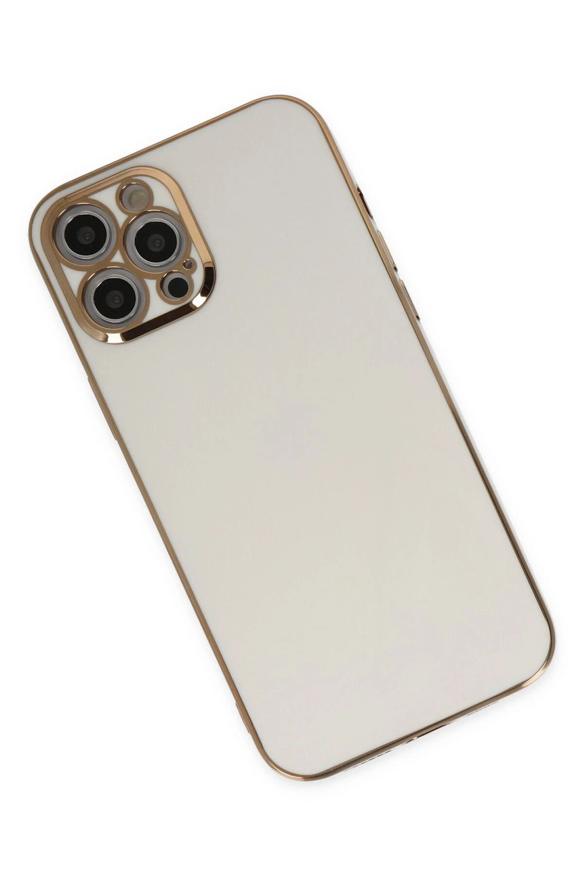 NewFace iPhone 12 Pro Kılıf Volet Silikon - Beyaz SVLRS